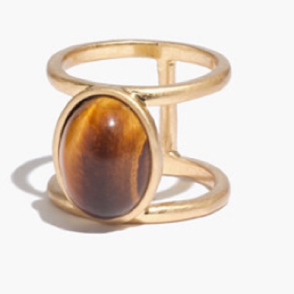 Madewell Jewelry - NWOT 2 Madewell Rings Tigers Eye and Brass